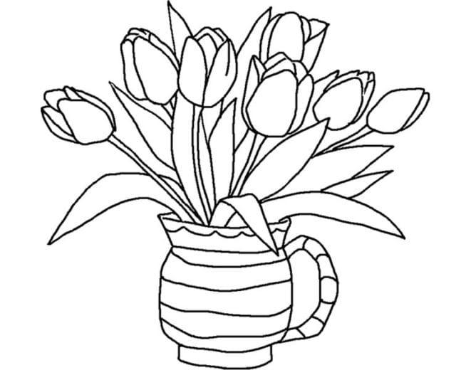 gambar sketsa bunga unik