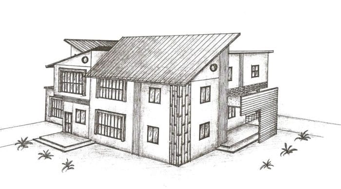 gambar sketsa rumah minimalis