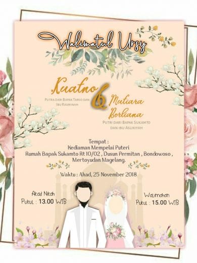 desain undangan pernikahan islami